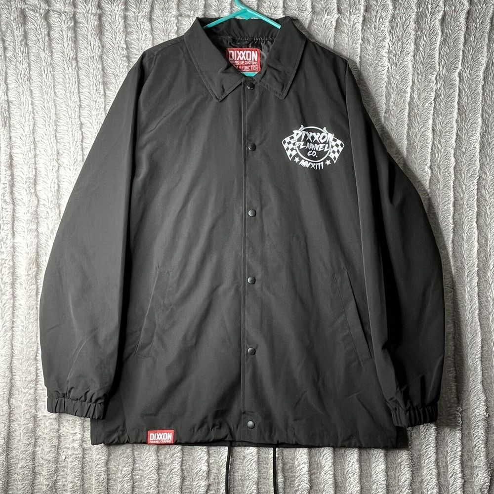 Dixxon Flannel Co Jacket Men's L Black Snap‎ On Button Ground Up Customs